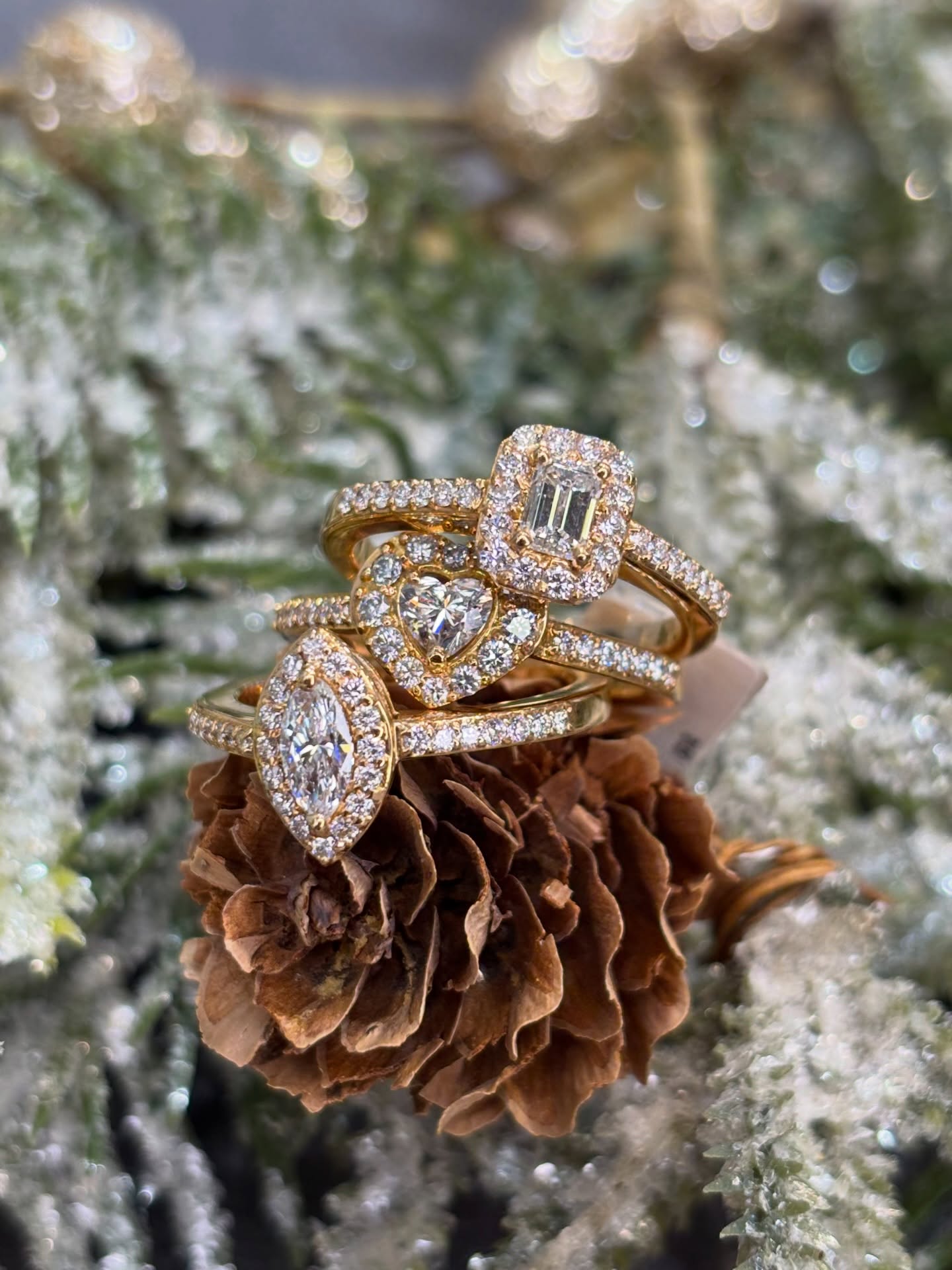 “Ever thine, ever mine, ever ours “💍❄️❤️#
Solitari in oro rosa 18kt e diamanti taglio cuore,emerald e navette💍
Per info potete contattarci al numero whatsapp 📲351-8772407
#NataleRomantico #ChristmasEngagement #AnelloDiNatale #WinterLove