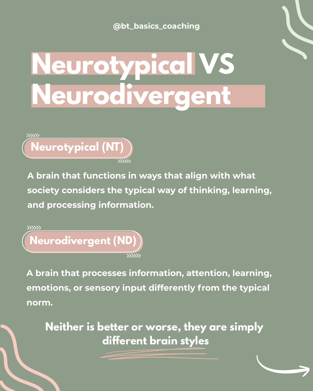 The term ✨neurodivergent ✨is more popular these days but it is still misunderstood and misused.
They can be a lot of confusion around what neurodivergence actually means and who it includes.
And many people still think it only refers to a narrow definition linked to neurodevelopmental disorders (ADHD, ASD, Dys disorders), but the reality is broader.
As a coach for neurodivergent women, it’s essential for me to clearly explain who I work with and what I mean when I use this term ☺️
This guide is here to bring more clarity and help you see whether this resonates with your experience. 🧠✨
#neurodivergence #neurodiverse #neurodiversity #simpleguide #neurodivergentcoach