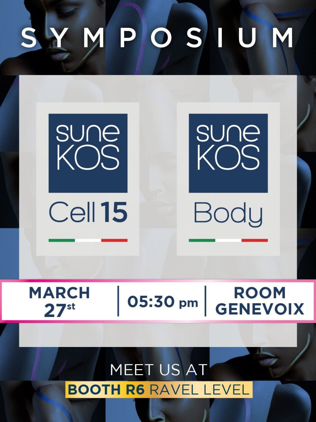 ¡Solo quedan unos días para el AMWC 2026 en Montecarlo!
Como distribuidores oficiales de Sunekos en España, nos complace informar que estarán presentes en el 𝗔𝗠𝗪𝗖 𝟮𝟰𝘁𝗵 𝗪𝗼𝗿𝗹𝗱 𝗖𝗼𝗻𝗴𝗿𝗲𝘀𝘀 𝟮𝟬𝟮𝟲 (Montecarlo).
Organizando dos simposios patrocinados:
📍 BOOTH R6 | RAVEL LEVEL
Asiste a sus dos simposios exclusivos para profesionales de la medicina estética:
🗓️ 26 de marzo – 11:00h
📌 Sala Genevoix
Mejora de los resultados con Sunekos Performa y Sunekos 1200 – Dr. Marko Mance
🗓️ 27 de marzo – 17:30h
📌 Sala Genevoix
Corrección regenerativa con Sunekos Cell 15 y Sunekos Body – Dr. Andreea Boca
Contenido dirigido exclusivamente a profesionales sanitarios.
⚠️ Últimos días para organizar tu agenda. Estaremos encantados de conocerte durante el congreso y te invitamos a participar en nuestras sesiones.
#AMWC2026 #SunekosInticare #EvidenciaClínica #medicinaestética