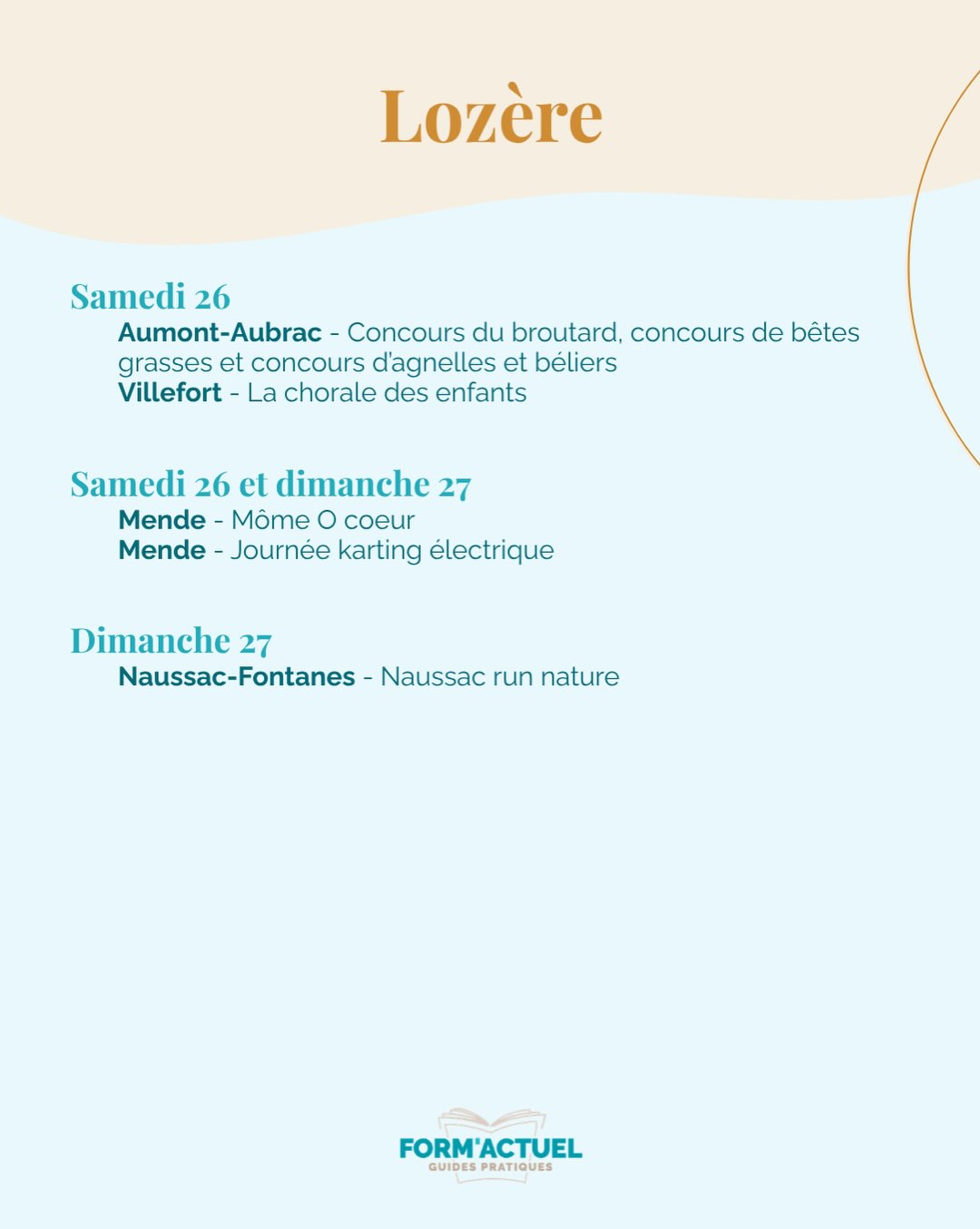 Vous cherchez des idées de sorties en Haute-Loire et en Lozère ?
Voici quelques rendez-vous à ne pas manquer du vendredi 25 au dimanche 27 septembre