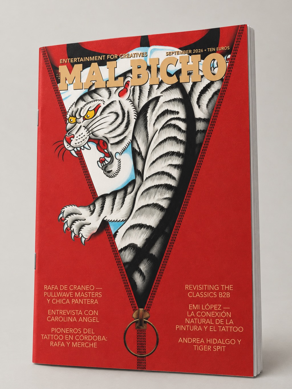 Mal Bicho Magazine #5
¡Reserva ya el nuevo número de tu revista favorita en la tienda online!
Con este número cierro un ciclo, después de 5 años me despido de este proyecto para adentrarme en otros nuevos.
En esta edición volvemos a darle una vuelta a “Revisiting the Classics”, un especial en el que colaboran artistas de primer nivel como @chanal_thdtattoos @might.be.anthony @yoyo_tatu @enllamas_tattoo @angelxgrim @mendestat2 @kuruba.irezumi @otto333tattoos @domo.ttt @luisbasterra @satanas.online @teolara.tattoos @elfrailetattoo @haradamariana @a.garciatattooing @chaini.tattooing.madrid @camsismos y @satia.miguel.
Dentro encontrarás entrevistas exclusivas a referentes como @andreamoonace @mau_ns @carolinaangeltattoo @studioruuh @rafadecraneo @emilopeztatuajes y @tattoorafacordoba
Sin olvidar por supuesto el increíble artículo de @ernestgravestattoo sobre el estigma en el tatuaje occidental
Este número también incluye colaboraciones muy especiales: @libertytattoo.cordoba @ironcitytattoo @marlintattoomalaga @cololopeztattoo @__haxx__ @elmundodeltradi @menorcatattooexpo y @sherry.tattoo.studio
Y como no podía faltar, un póster doble extraible de @sergiovicaire_japanese y un reverso maravilloso de @pedro.pinero.tt y @misfortune.tt que no debes olvidar quitar de la revista y poner en tu pared!
👉 Formato ampliado: tamaño A4 con 92 páginas de contenido exclusivo.
👉 Edición limitada: solo 120 unidades en esta primera tirada.
👉 Envíos desde principios de noviembre.
👉 Precio especial de lanzamiento: 15 € como agradecimiento por tu apoyo inmediato.
No te quedes sin tu ejemplar… ¡haz tu reserva ahora y asegura tu copia de colección!